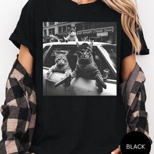 Funny Cat Gang Vintage Shirt, Funny Cat Meme Shirt, Sarcastic Tshirt 102